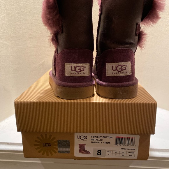 AUTHENTIC UGG ‘Bailey Button Metallic’ boot w/box - Picture 6 of 6